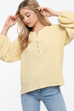 Load image into Gallery viewer, Textured Lemon Sweater
