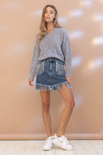 Load image into Gallery viewer, Bling Fringe Denim Skirt
