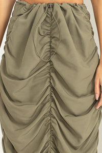 Ruched Parachute Skirt