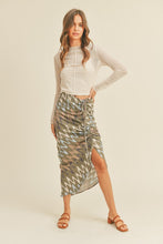 Load image into Gallery viewer, Wave Printed Ruched Skirt
