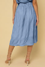 Load image into Gallery viewer, Powder Blue Textured Midi Skirt
