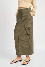 Load image into Gallery viewer, The Cargo Pinstripe Skirt
