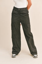 Load image into Gallery viewer, Cool Girl Black Cargo Pants
