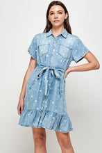 Load image into Gallery viewer, Stars Tencel Denim Dress
