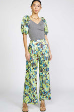 Load image into Gallery viewer, Contrast Midnight Floral Wrap Top
