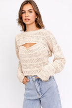 Load image into Gallery viewer, Crochet Knit Cami + Sweater Set
