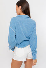 Load image into Gallery viewer, Denim Sweater Button Down
