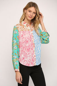 Urban Daisy Mixed Print Blouse