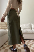 Load image into Gallery viewer, The Olive Cargo Skirt
