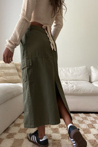 The Olive Cargo Skirt