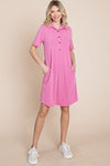 Heather Pink Polo Dress