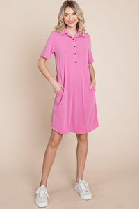 Heather Pink Polo Dress