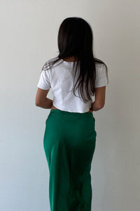 Kelly Green Slip Maxi Skirt