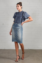 Load image into Gallery viewer, Washed Denim Pencil Skirt
