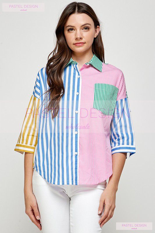 Candy Stripes Button Down