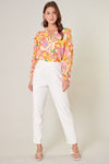 Floral Bellini Ruffle Blouse