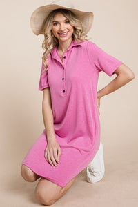 Heather Pink Polo Dress