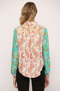 Urban Daisy Mixed Print Blouse