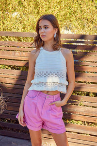 Pointelle Knit Tank