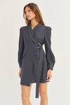 Hailey Blazer Dress in Slate