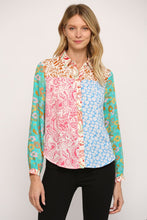 Load image into Gallery viewer, Urban Daisy Mixed Print Blouse
