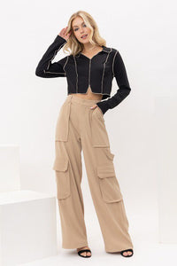 Khaki Cargo Trousers