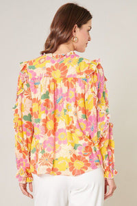 Floral Bellini Ruffle Blouse