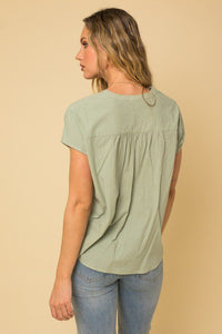 Mandarin Shirt in Sage