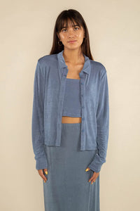 Teagan Indigo Button Up