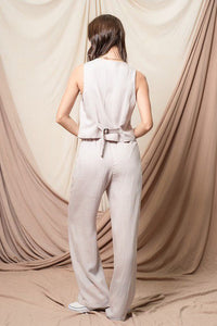 Messina Linen Vest Set