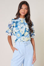 Load image into Gallery viewer, Zippy Seaside Mock Neck Blouse
