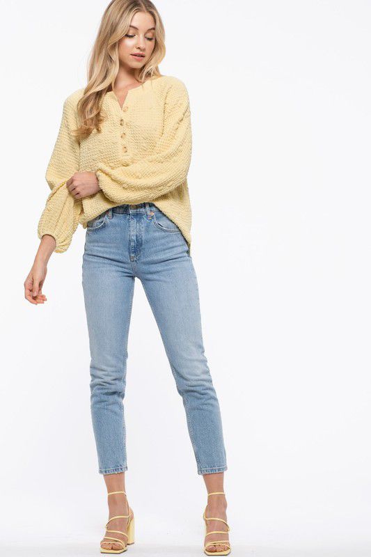 Textured Lemon Sweater