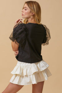 Tulle Princess Tee in Black