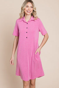 Heather Pink Polo Dress