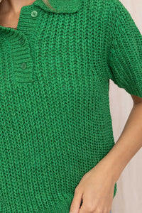 Green with Envy Knit Polo