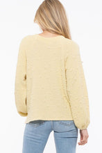 Load image into Gallery viewer, Textured Lemon Sweater
