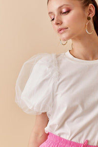 Tulle Princess Tee in White