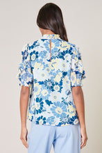 Load image into Gallery viewer, Zippy Seaside Mock Neck Blouse
