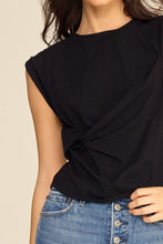 Load image into Gallery viewer, The Twist Tee in Black
