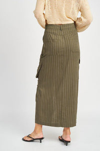 The Cargo Pinstripe Skirt