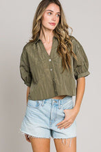 Load image into Gallery viewer, Nylon Olive Puff Shirt
