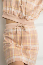 Load image into Gallery viewer, Plaid Hoodie And Skirt Set
