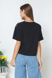 Hot Stud Black Tee