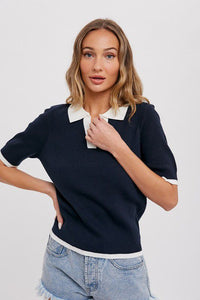 Preppy Chic Polo Top