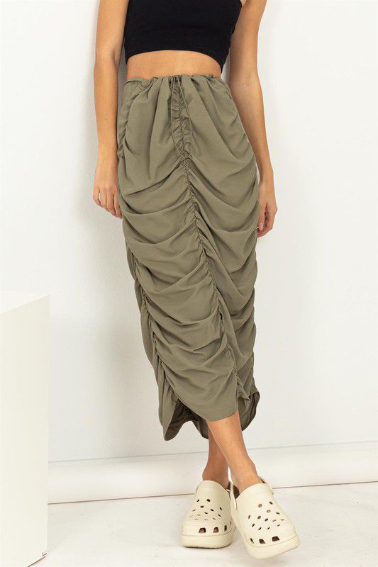 Ruched Parachute Skirt