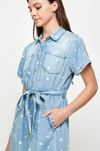 Stars Tencel Denim Dress