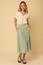 Load image into Gallery viewer, Flowing Midi Skirt in Sage
