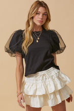 Load image into Gallery viewer, Tulle Princess Tee in Black
