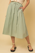 Load image into Gallery viewer, Flowing Midi Skirt in Sage
