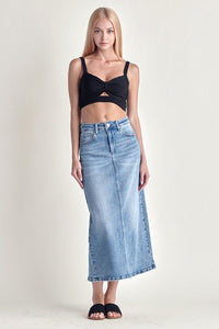 Denim Midi Skirt